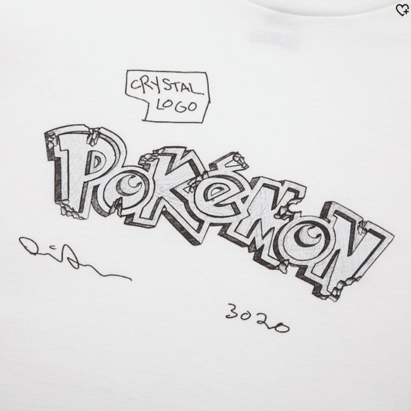 DANIEL ARSHAM X POKEMON T-Shirt Crystal Logo 3020 UNIQLO Size S  New - Picture 2 of 7